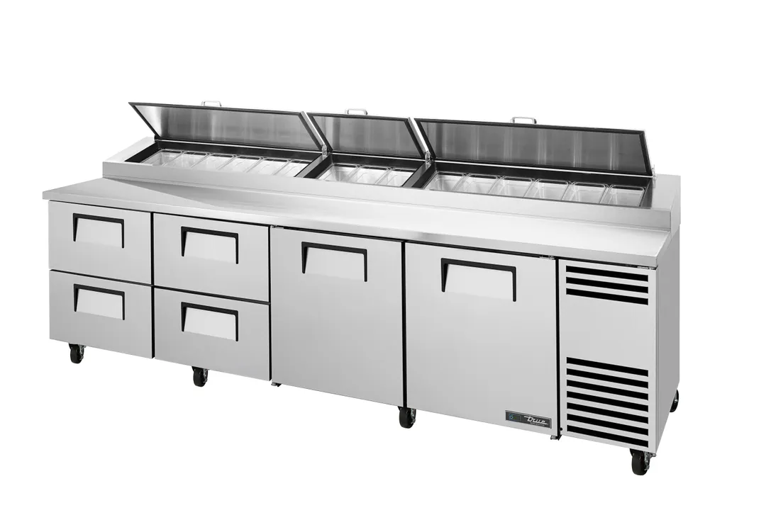 True TPP-AT-119D-4-HC~HGTP Pizza Prep Table Refrigerated Counter