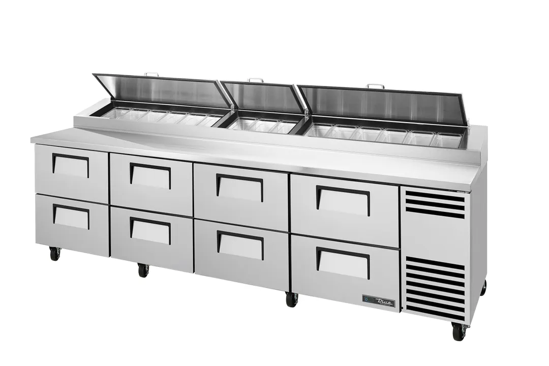 True TPP-AT-119D-8-HC~HGTP Pizza Prep Table Refrigerated Counter