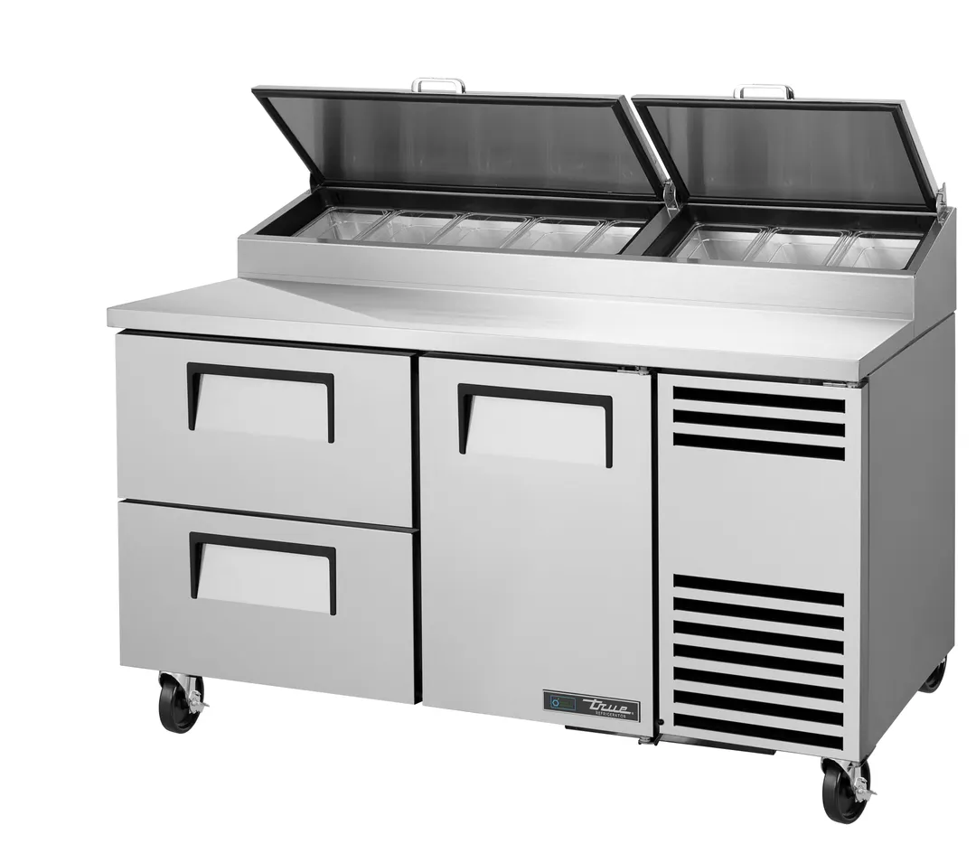 True TPP-AT-60D-2-HC~HGTP Pizza Prep Table Refrigerated Counter