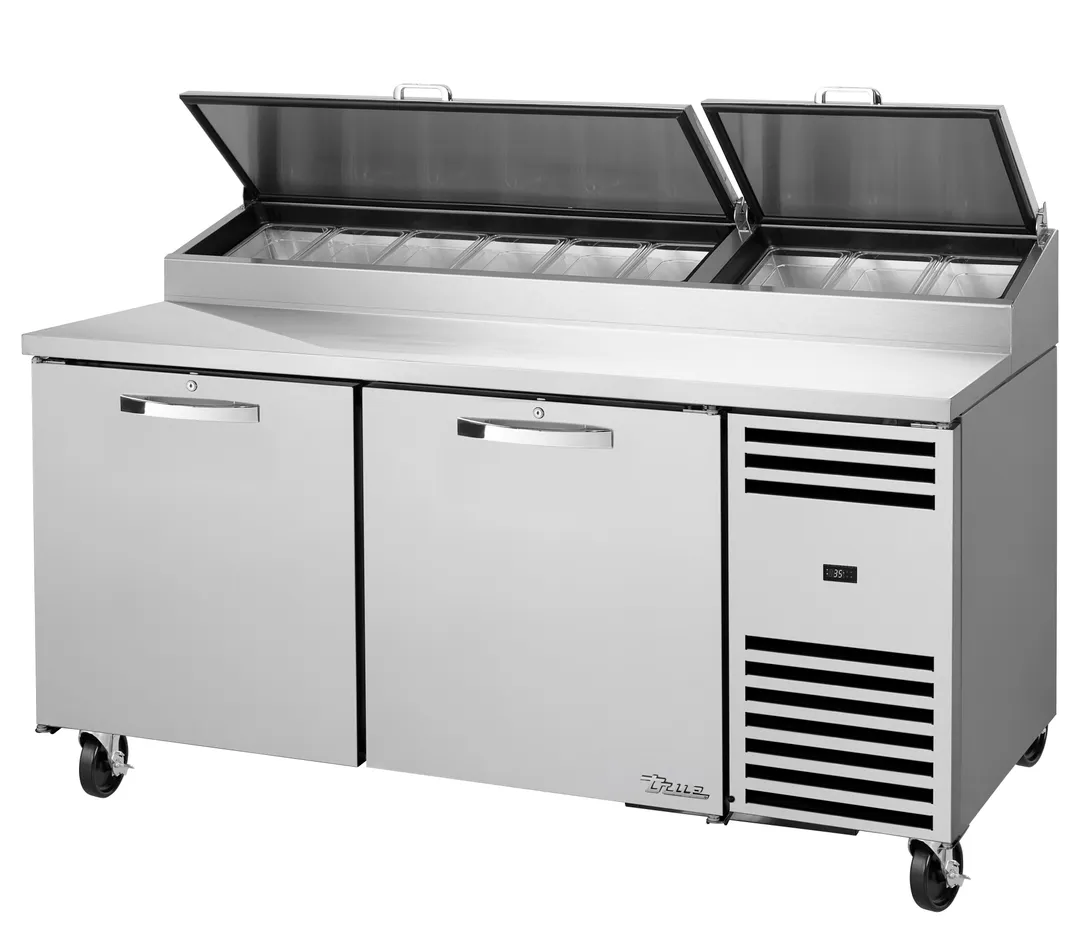 True TPP-AT-67-HC~SPEC3~HGTP Pizza Prep Table Refrigerated Counter