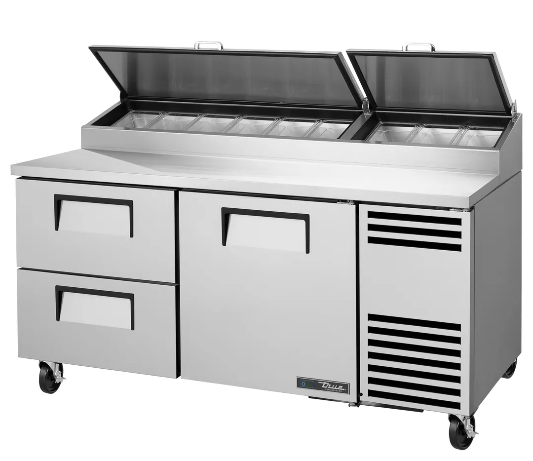True TPP-AT-67D-2-HC~HGTP Pizza Prep Table Refrigerated Counter
