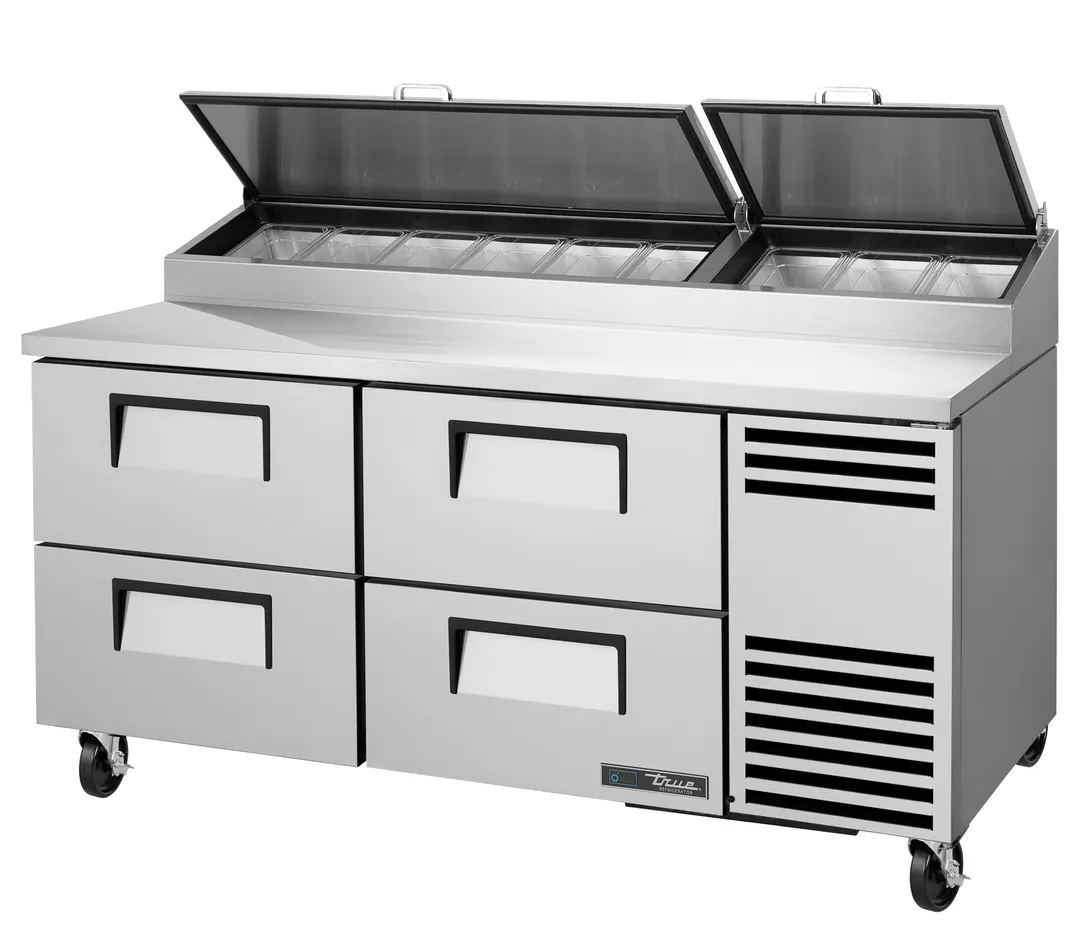 True TPP-AT-67D-4-HC~HGTP Pizza Prep Table Refrigerated Counter