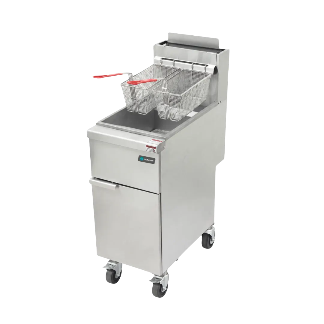 Hurakan HKN-FXF50W Full Pot Floor Model Gas Fryer