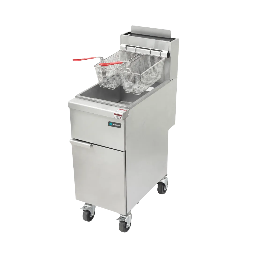 Hurakan HKN-FXF70EW (LPG) Full Pot Floor Model Gas Fryer