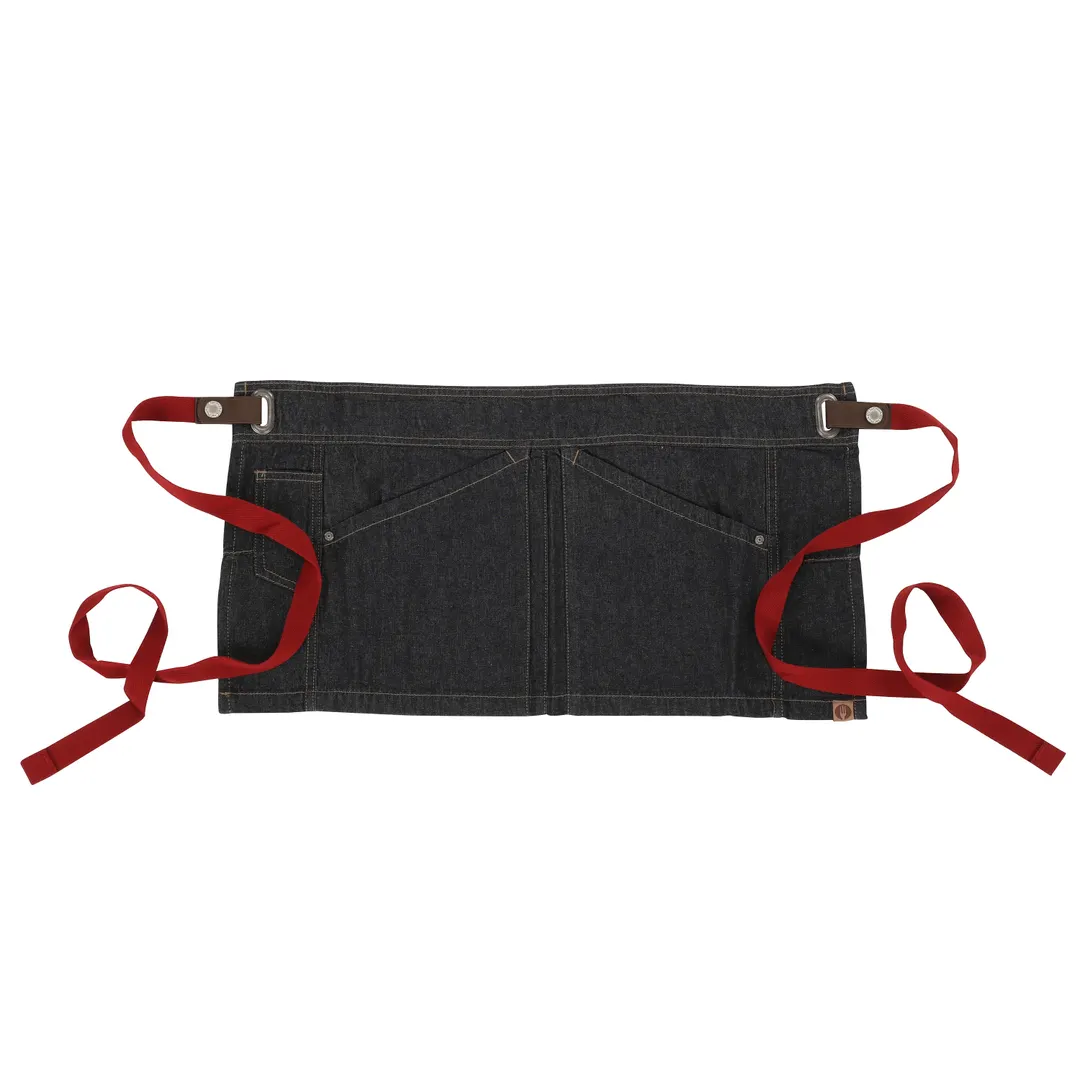 Chef Works AWS01S-IBL-0 Berkeley Waist Snap Apron, 12"L x 23"W, Unisex, Indigo Blue, 100% Cotton