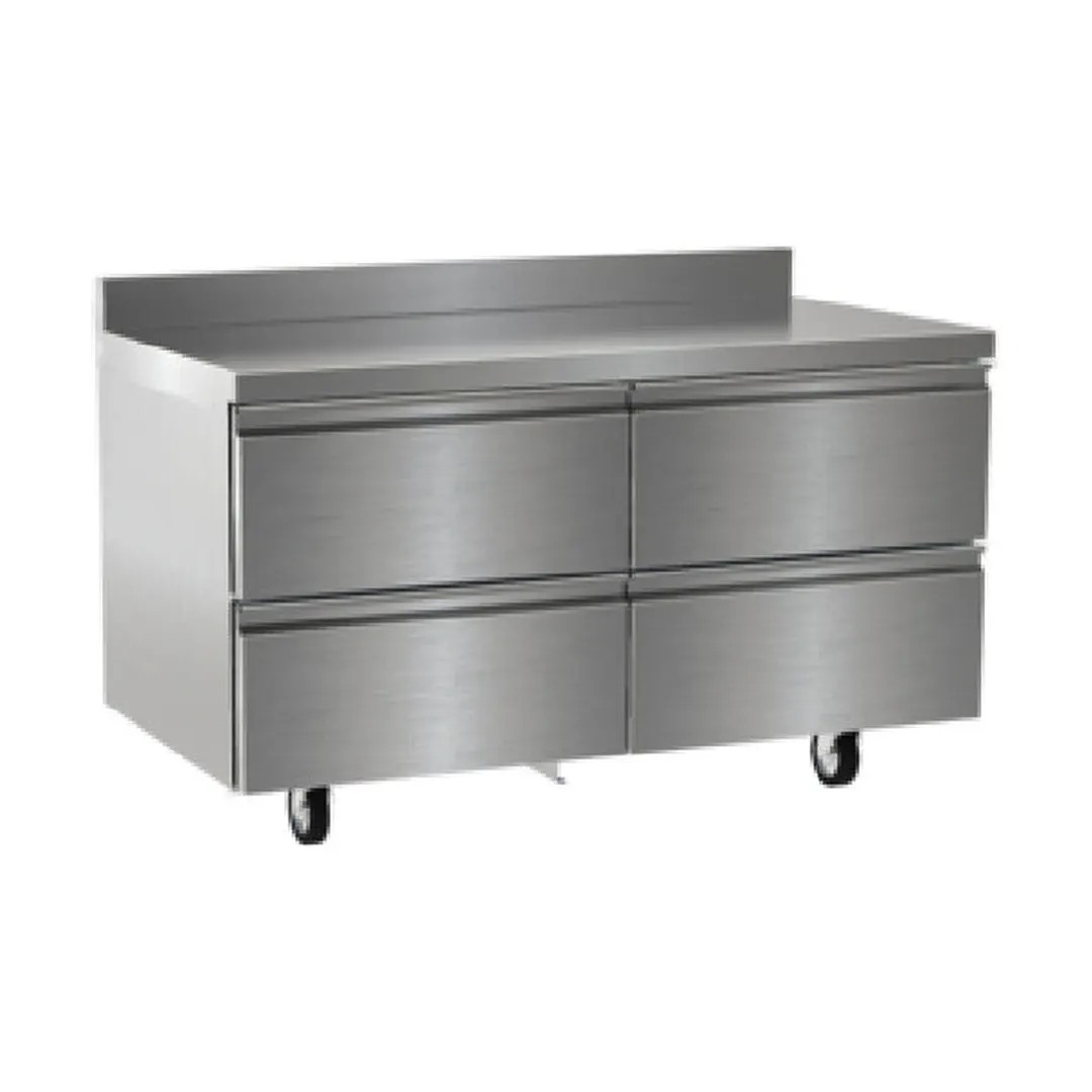 Delfield STD4464NP 64" 2-Section Worktop Refrigerator w/ 4 Drawers, Front Breathing, 19.6 cu. ft.