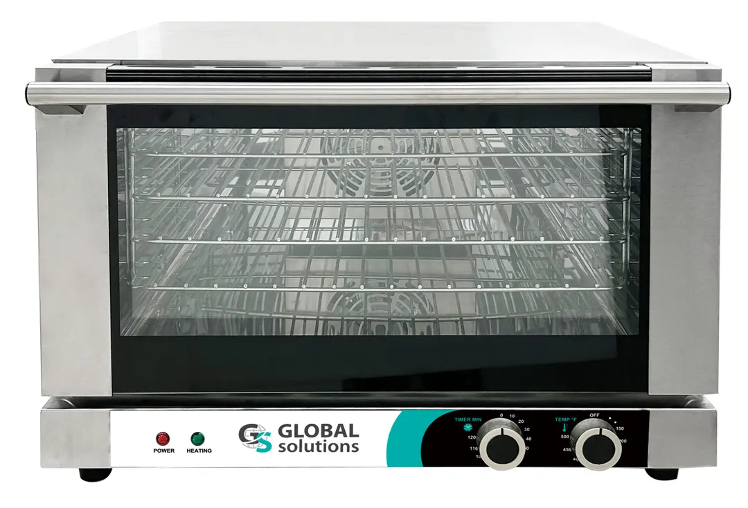 Global Solutions by Nemco GS1741 Electric Convection Oven w/ Manual Controls, Half Size - 1600W/120V