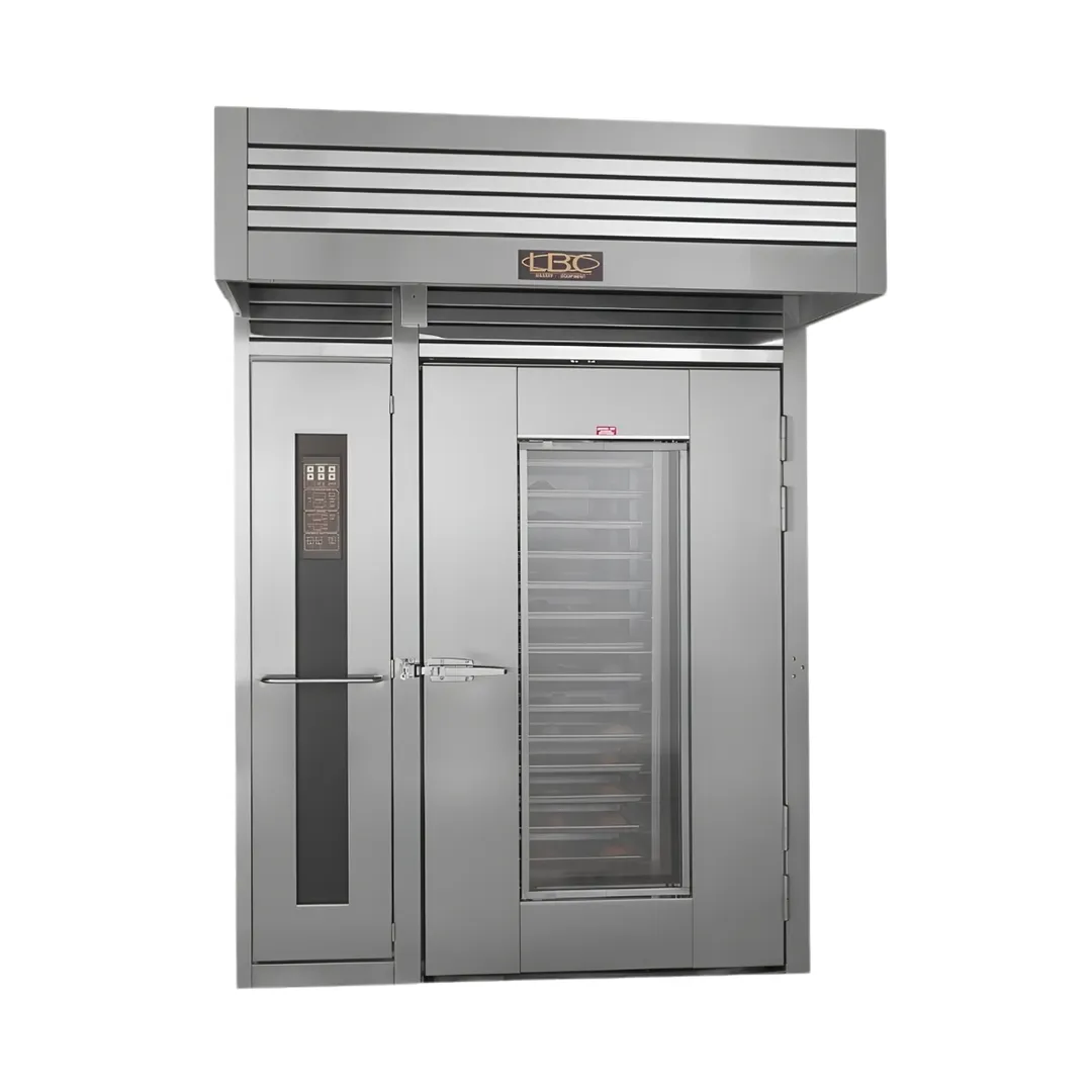 LBC Bakery Eq LRO-1G6 Roll-In Gas Rotating Single Rack Oven with Computerized Control / 175,000 BTU