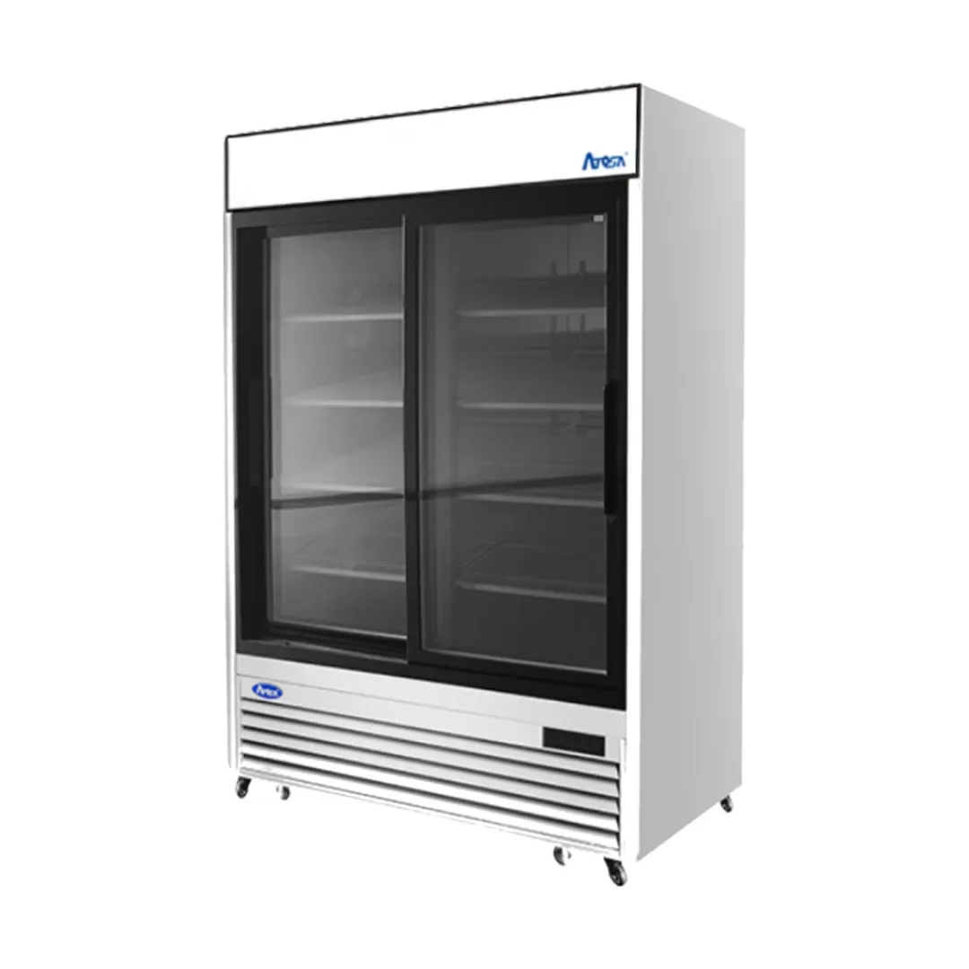 Atosa USA MCF8709GR 54" 2-Section Merchandiser Refrigerator w/ 2 Sliding Glass Door, 44.9 cu. ft.