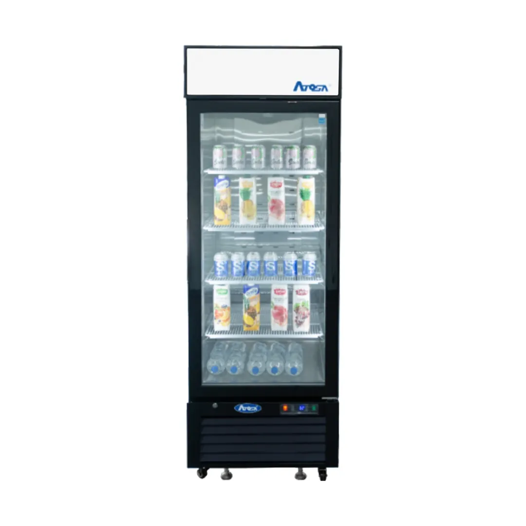 Atosa USA MCF8720GR 27" 1 Section Glass Door Freezer Merchandiser in Black, 19.4 cu. ft.