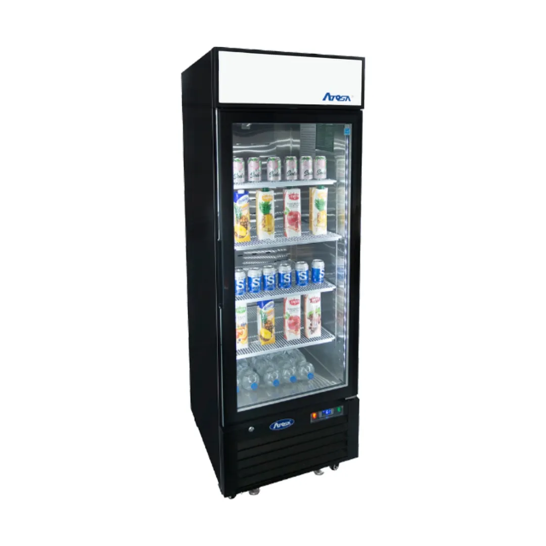 Atosa USA MCF8720GR 27" 1 Section Glass Door Freezer Merchandiser in Black, 19.4 cu. ft.