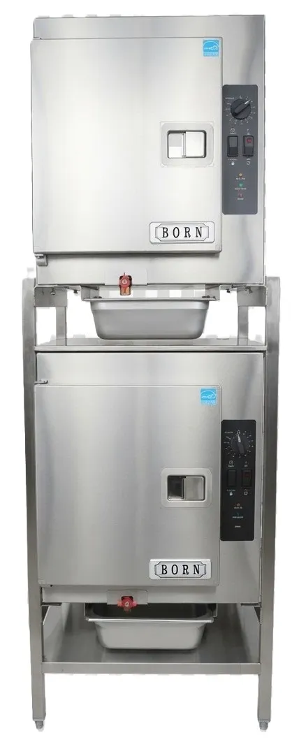 Born 1SCEMCS SteamCub Countertop Electric Boilerless Convection Steamer, (5) 2-1/2" Pans, Energy Star by Cleveland