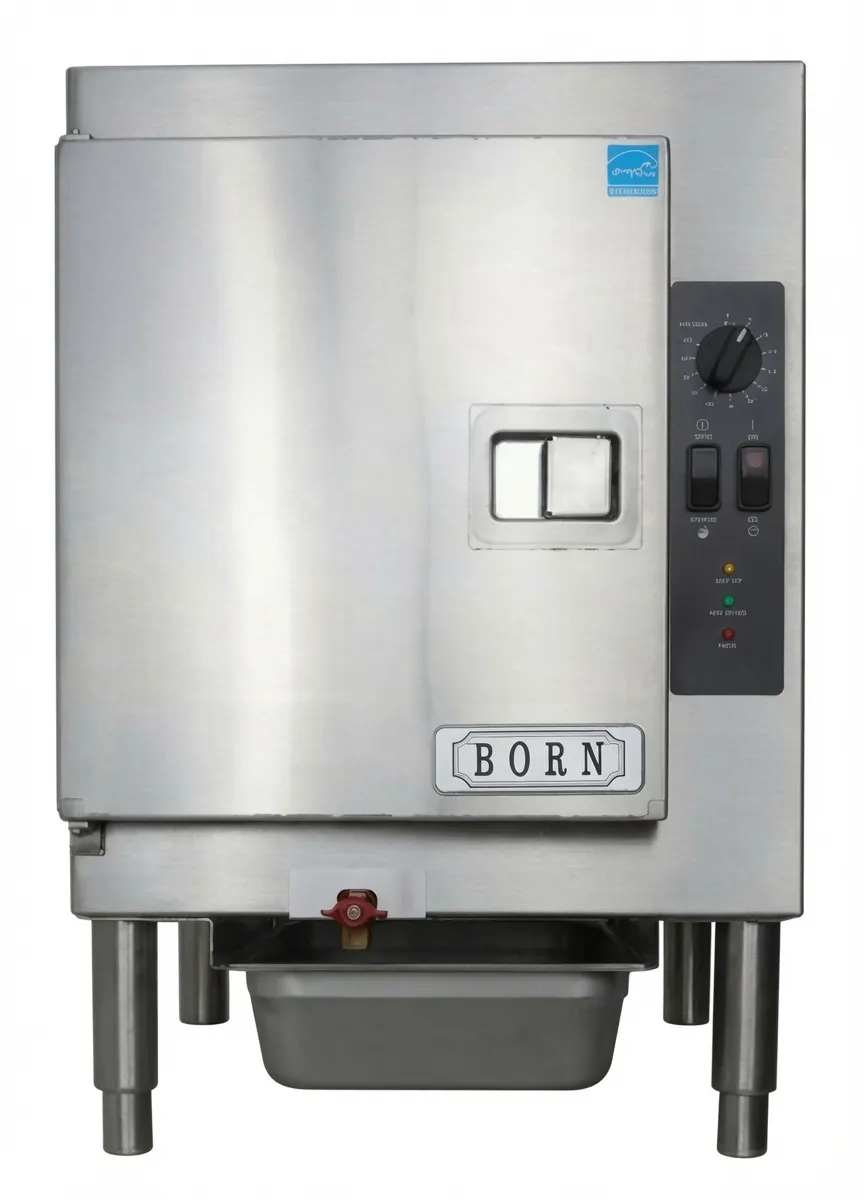 Born 1SCEMCS SteamCub Countertop Electric Boilerless Convection Steamer, (5) 2-1/2" Pans, Energy Star by Cleveland
