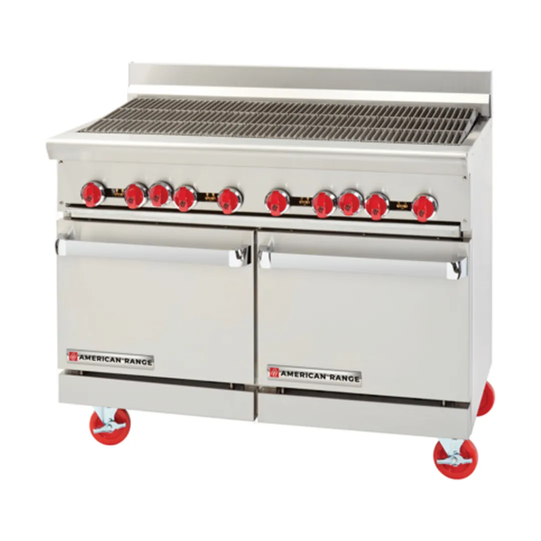 American Range AR-3RB 36" Gas Restaurant Range w/ Charbroiler (Wide Radiant Broiler), (1) Standard Oven, 125.000 BTU
