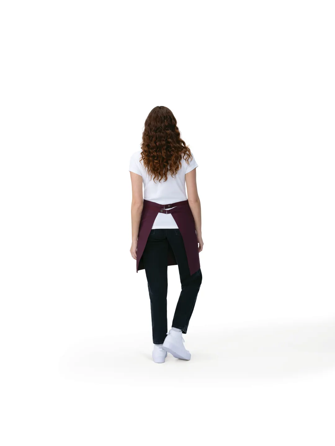 Chef Works AHS02-MER-0 Waist Apron – 36" x 22" Merlot Canvas 80% Recycled Polyester/20% Cotton Straps