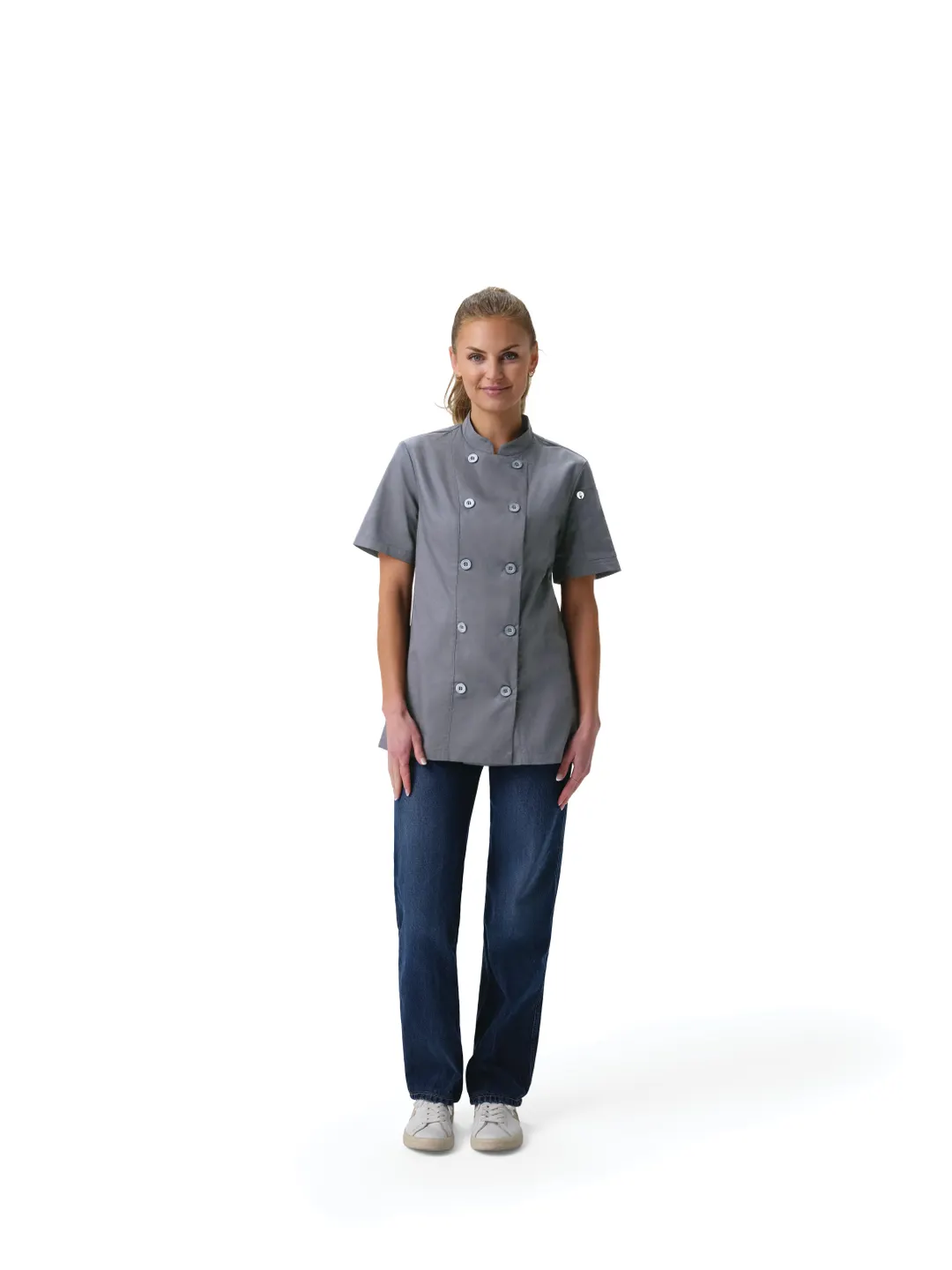 Chef Works CBN03W-GRY-S Chef's Coat