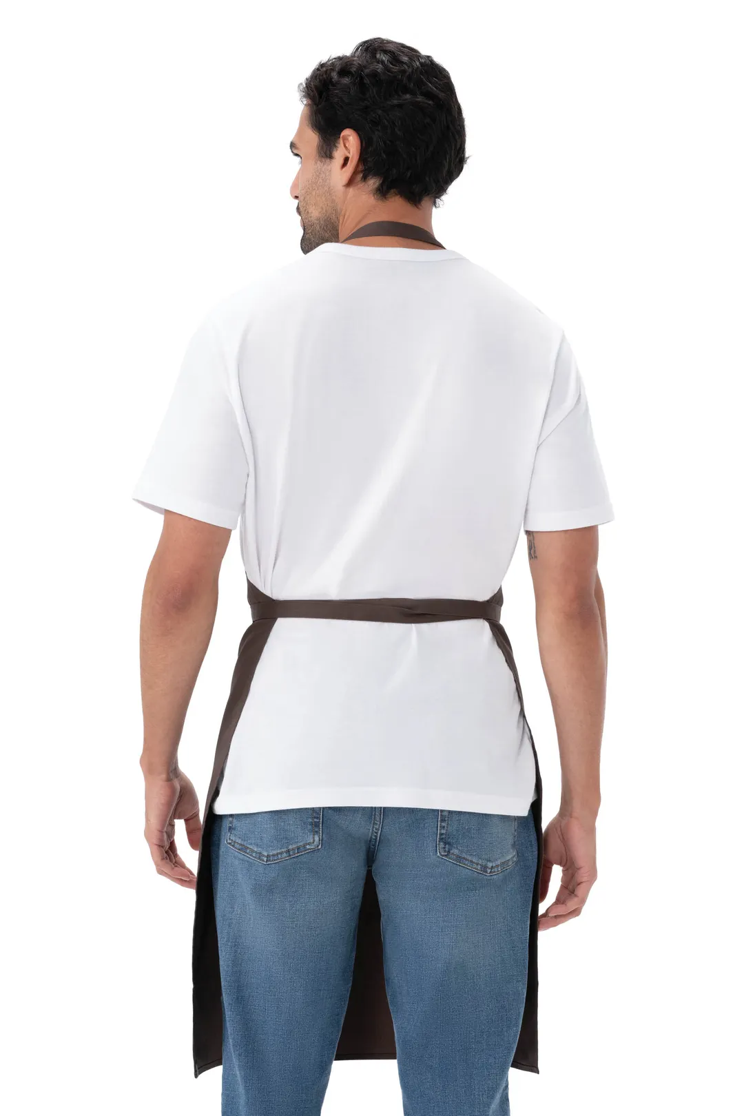 Chef Works F8-ESP-0 Bib Apron – 34" L x 24" W, Adjustable Neck, Poly/Cotton 65/35, Espresso Brown