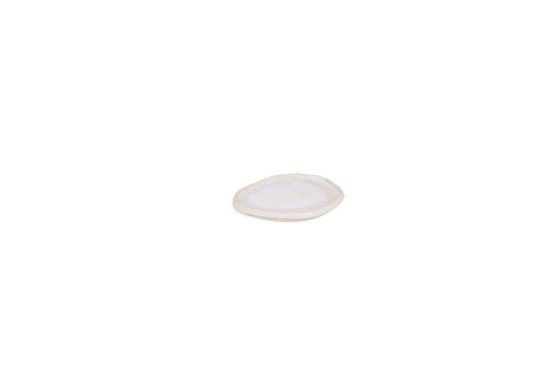 ONIS 5350080 - ECOMADE Icon Pearl China Plate, 5.90"W x 5.12"D x 0.39"H, Porcelain, Elegant Pearl Finish