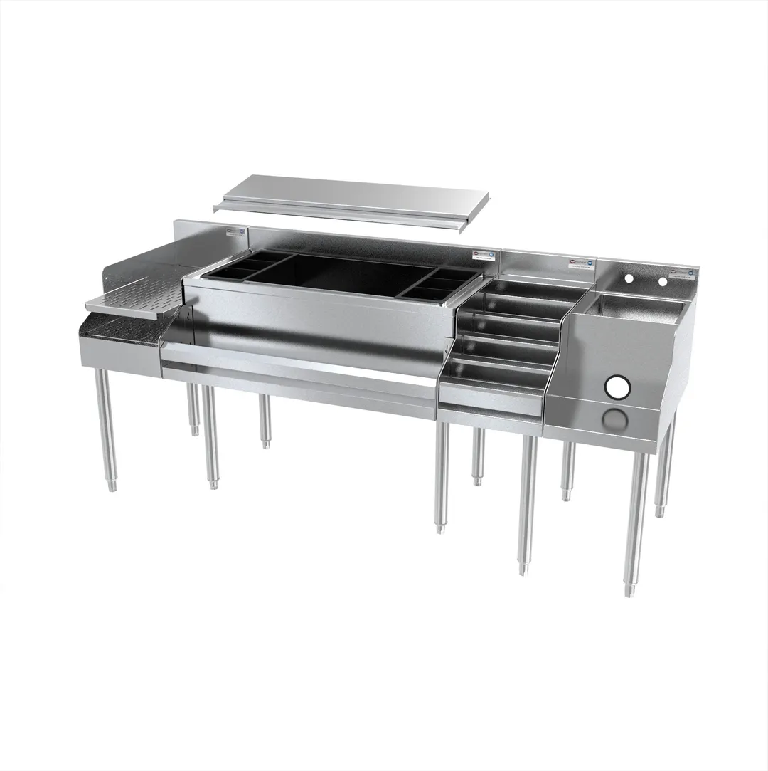 NBR Equipment N24-4DL60 Blender Station Underbar Ice Bin/Cocktail Station