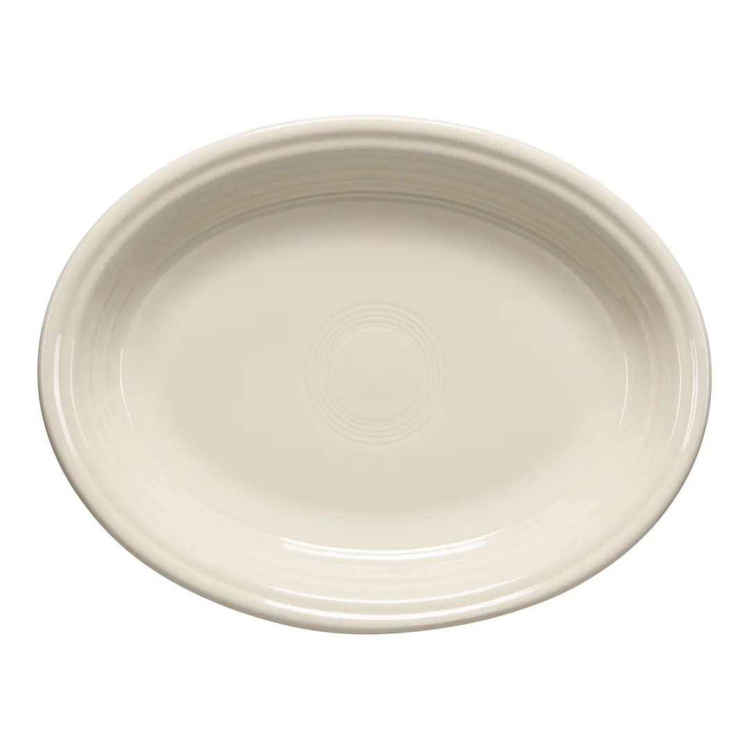 Steelite HL457350 Oval Fiesta China Platter, 11.625" x 8.875" x 1.5", Linen Finish, Oven Safe to 425°F - 1 Dozen
