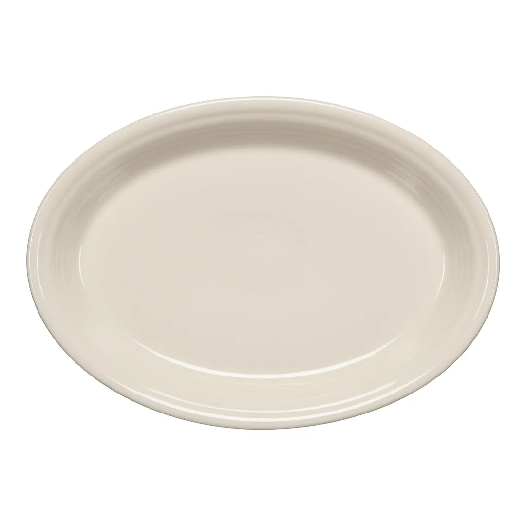 Steelite HL458350 Oval Fiesta China Platter, 13.625" x 9.5" x 1.75", Oven Safe 425°F - 1 Dozen