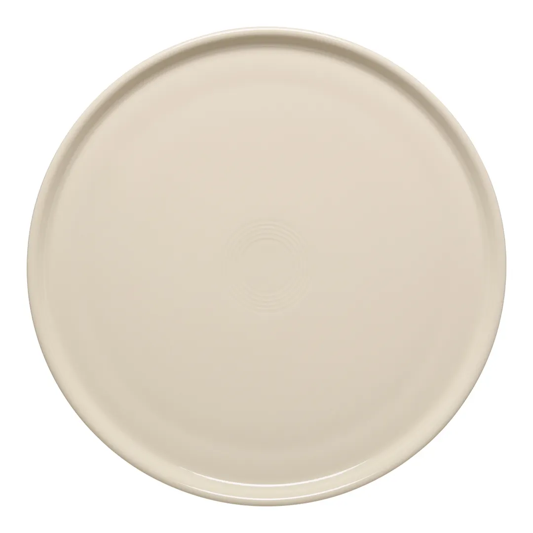Steelite HL575350 - 12" China Pizza Tray, 12 oz, Fiesta Linen Finish, Oven Safe to 425°F, 4/Case