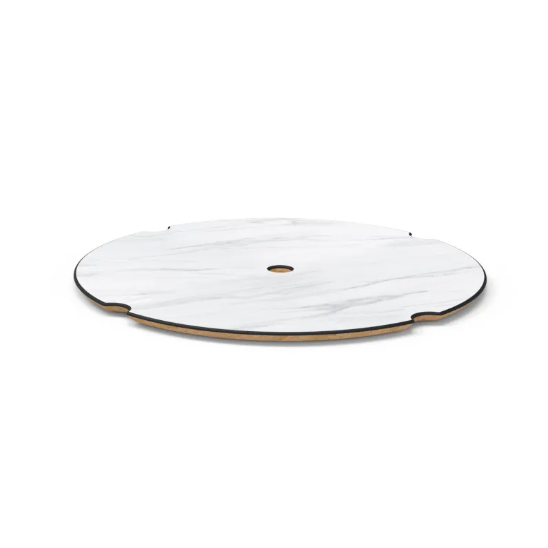 Steelite MGSCXBWC0101 Round Bottom Shelf, 18-1/2" Wide, White Carrera, Clix, Mogogo Furnishings