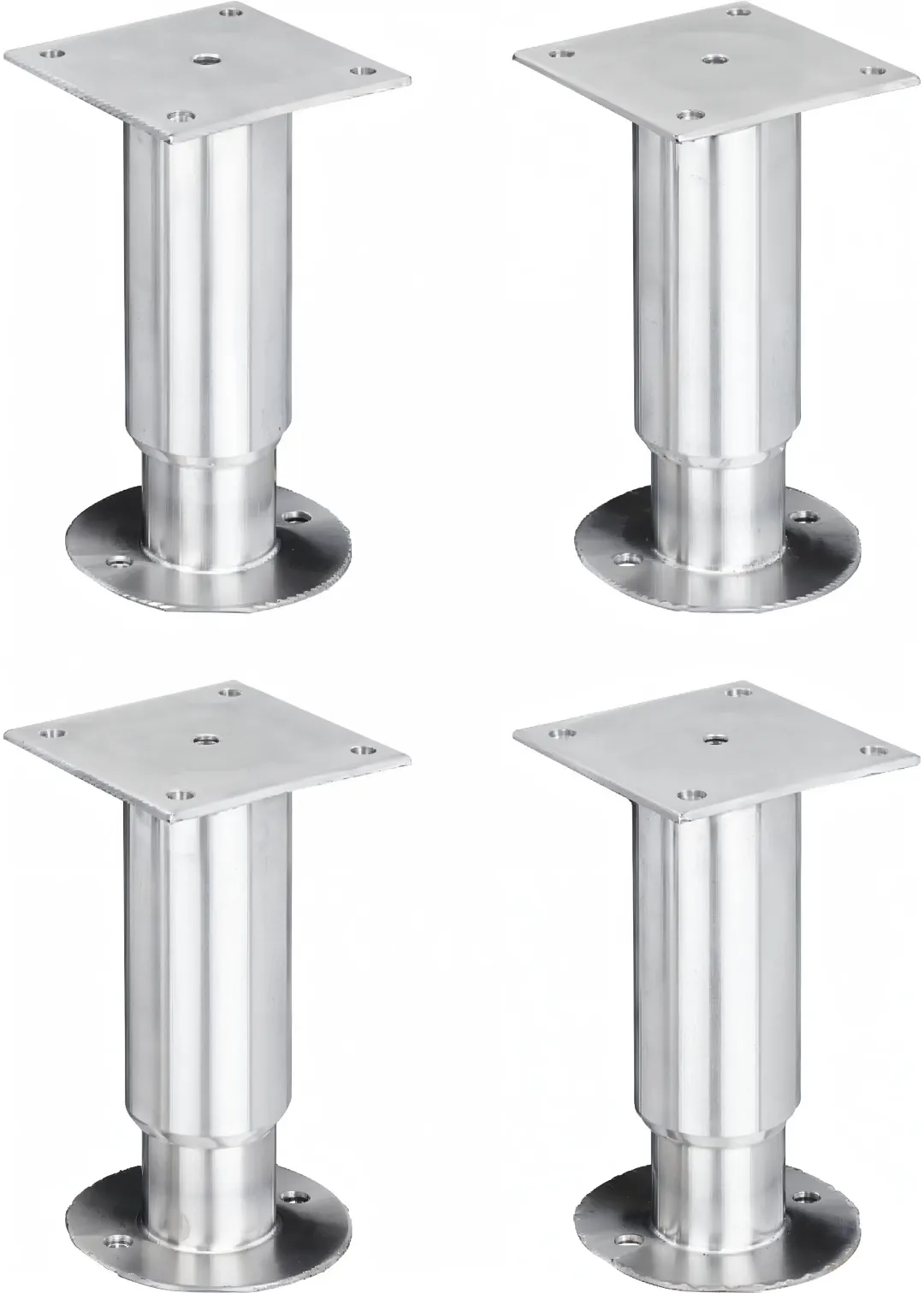 Vulcan ABC-FEET Security/Seismic Legs with Mounting Plate, 6" Height, Bamboo, Set of 4 Table Bases