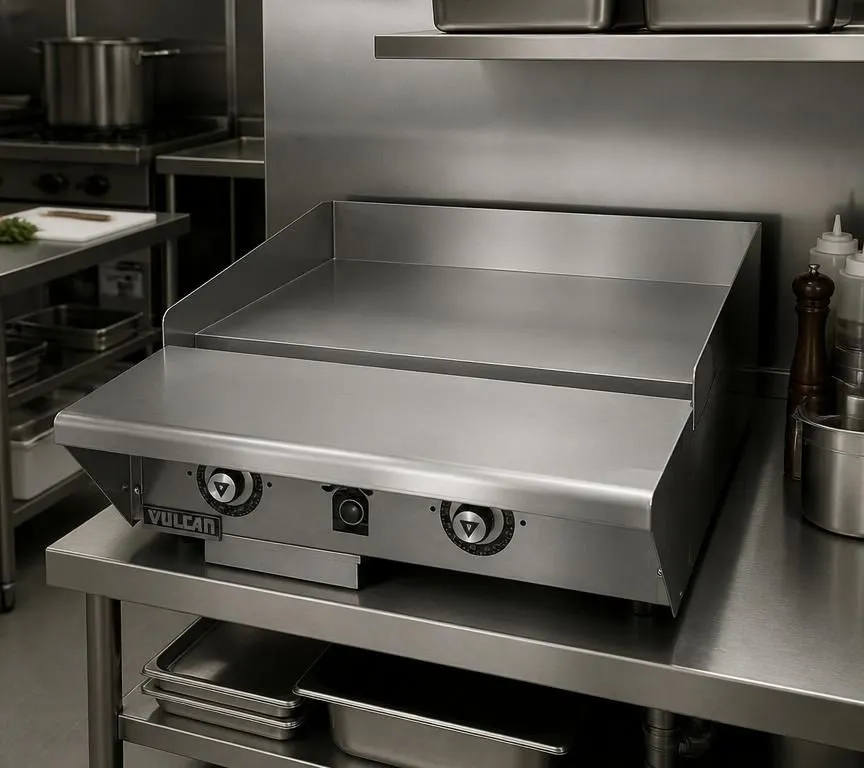 Vulcan PLTRAIL-24 Plate Shelf, Plate Rail, 24" Wide x 10-5/8" Deep, Stainless Steel Construction