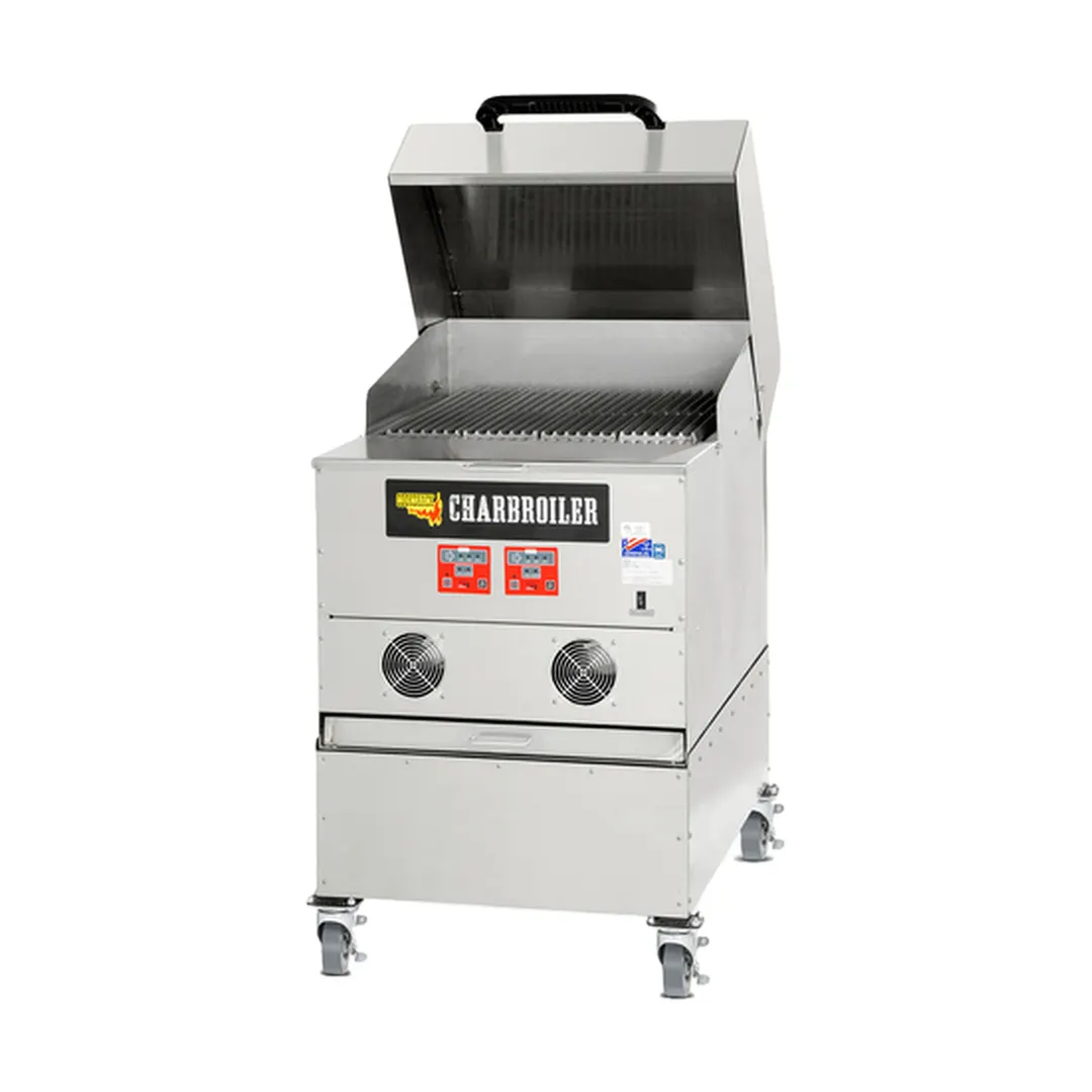 Cookshack CB024 26" Cast Iron Wood Burning Charbroiler, Free Standing / Wood Fired