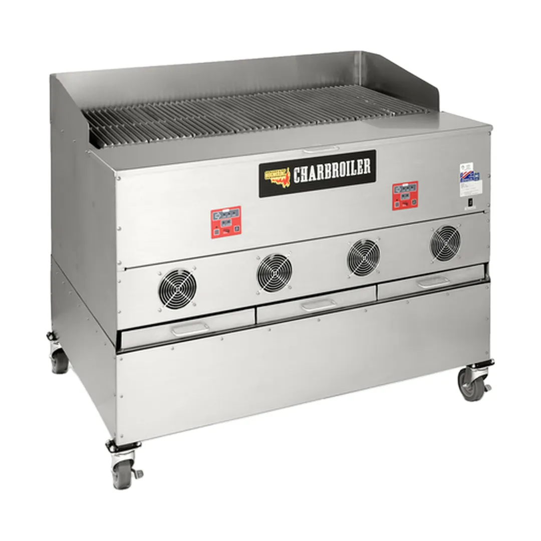 Cookshack CB048 50" Cast Iron Wood Burning Charbroiler, Free Standing / Wood Fired