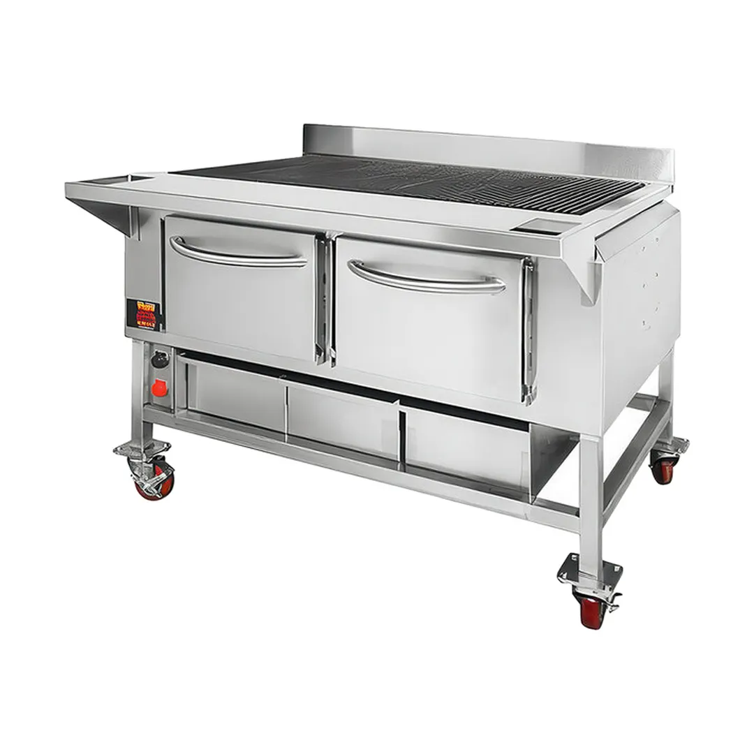 Champion Tuff Grills TG 48 48" Cast Iron Wood Burning Charbroiler, Free Standing / 25,000 BTU
