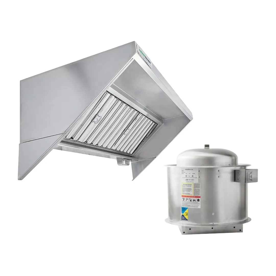 Hoodmart EXSS006C 6' x 30" Concession Trailer Hood System, Constructed w/ 18 Gauge 430 SS 