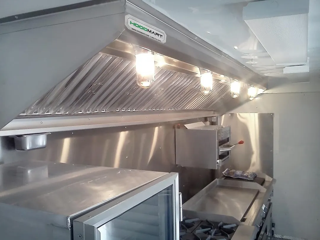 Hoodmart EXSS006C 6' x 30" Concession Trailer Hood System, Constructed w/ 18 Gauge 430 SS 