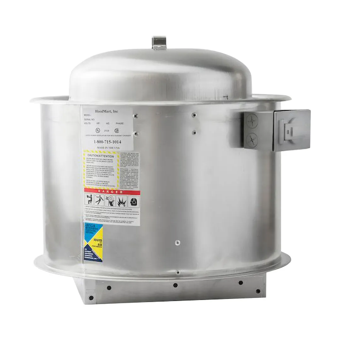 HoodMart 2016B 16 FT Restaurant Hood System w/ Makeup-Air, 18 Gauge Steel