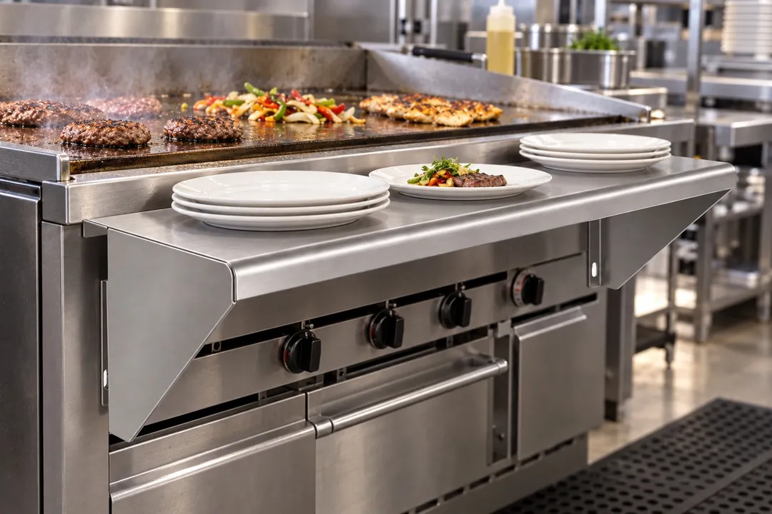 Vulcan PLTRAIL-CG24 Plate Shelf, Plate Rail, 24" Wide x 10-5/8" Deep, Stainless Steel Construction