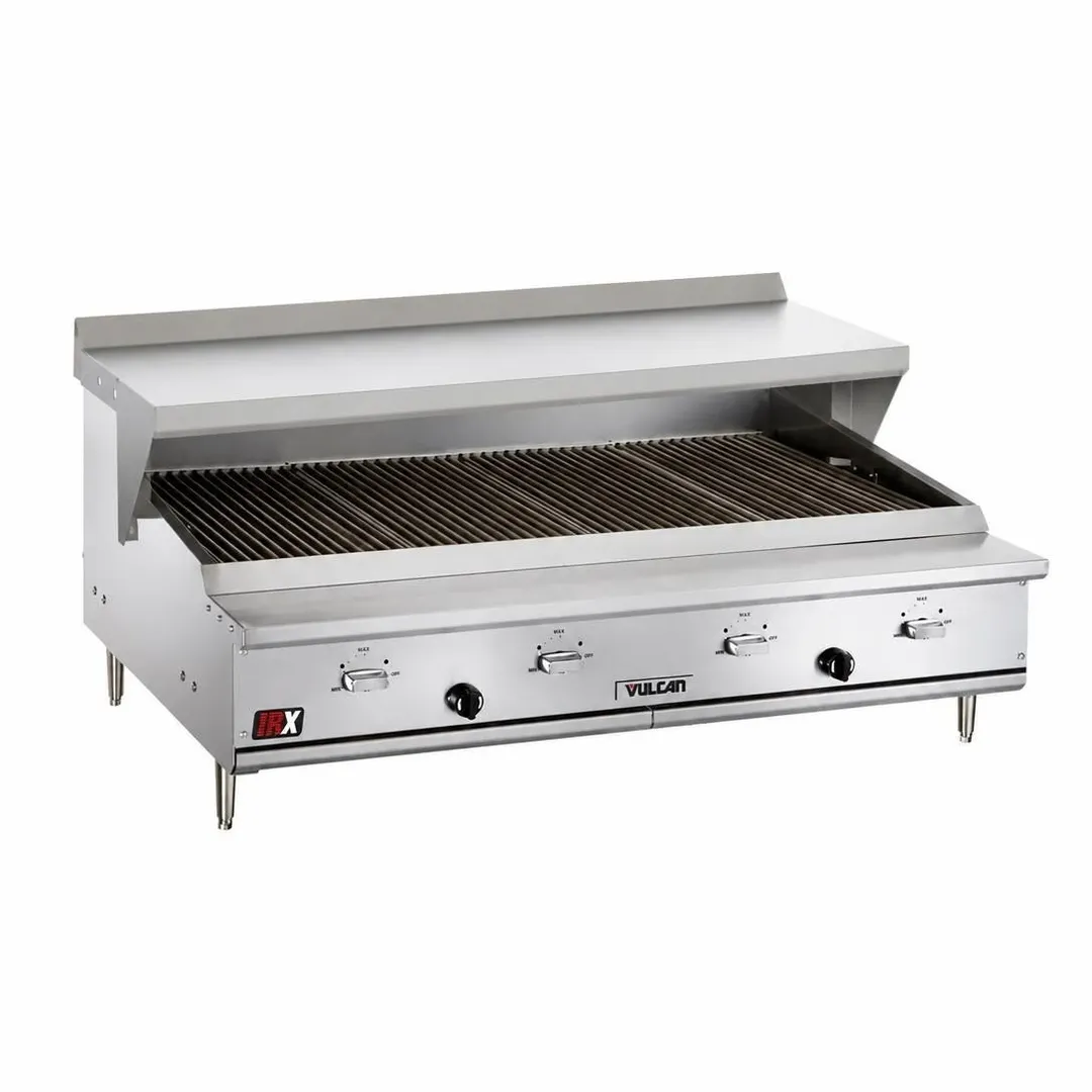 Vulcan VTEC60 58" Countertop Gas Infrared Charbroiler w/ (2) Burners, 110.000 BTU