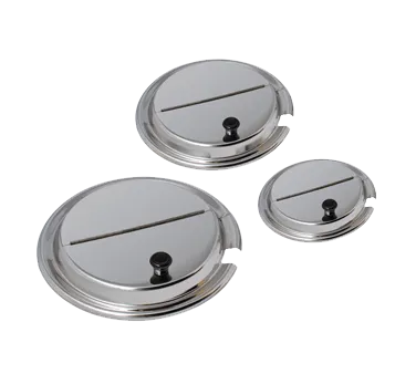 Hatco 11QT-LID Vegetable Inset Cover, 11-Quart Notched Round Lid with Hinge, Bain Marie Pot