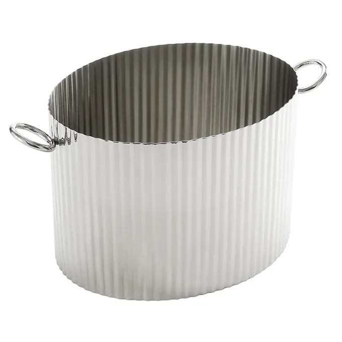 American Metalcraft BTF13 15-Quart Fluted Stainless Steel Beverage Tub – 16 Qt Capacity – Party Tub
