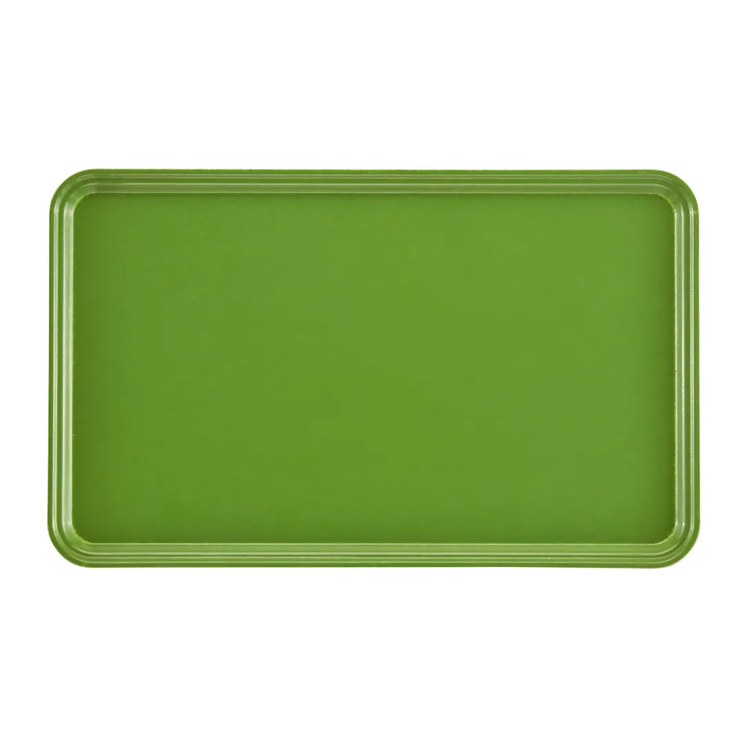 Cambro 3343113 Metric Tray – 13" x 17", Green Fiberglass Rectangular Serving Tray, NSF Certified