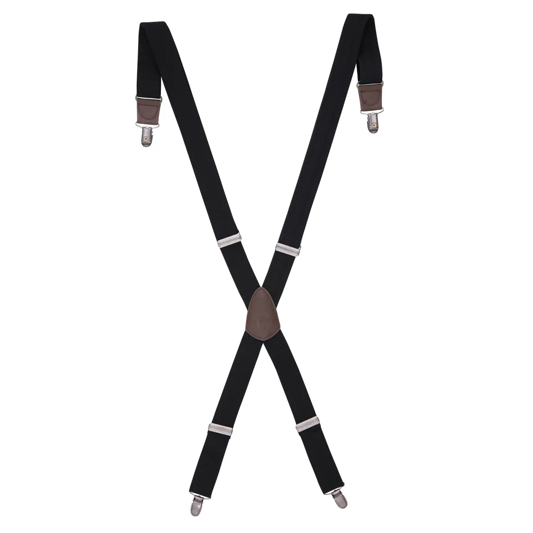 Chef Works XNN01-BLK-0 Server Suspenders, 1-1/4" Strap, Black, 1 Pair, Durable Fabric