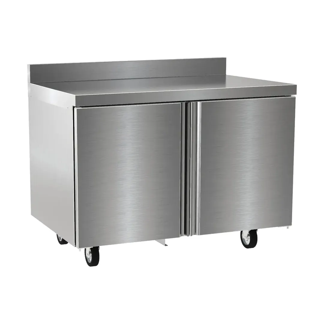 Delfield ST4564NP 64" 2-Door Worktop Freezer, Stainless Steel Exterior, 0°F-5°F temp, 19.68 cu. ft.