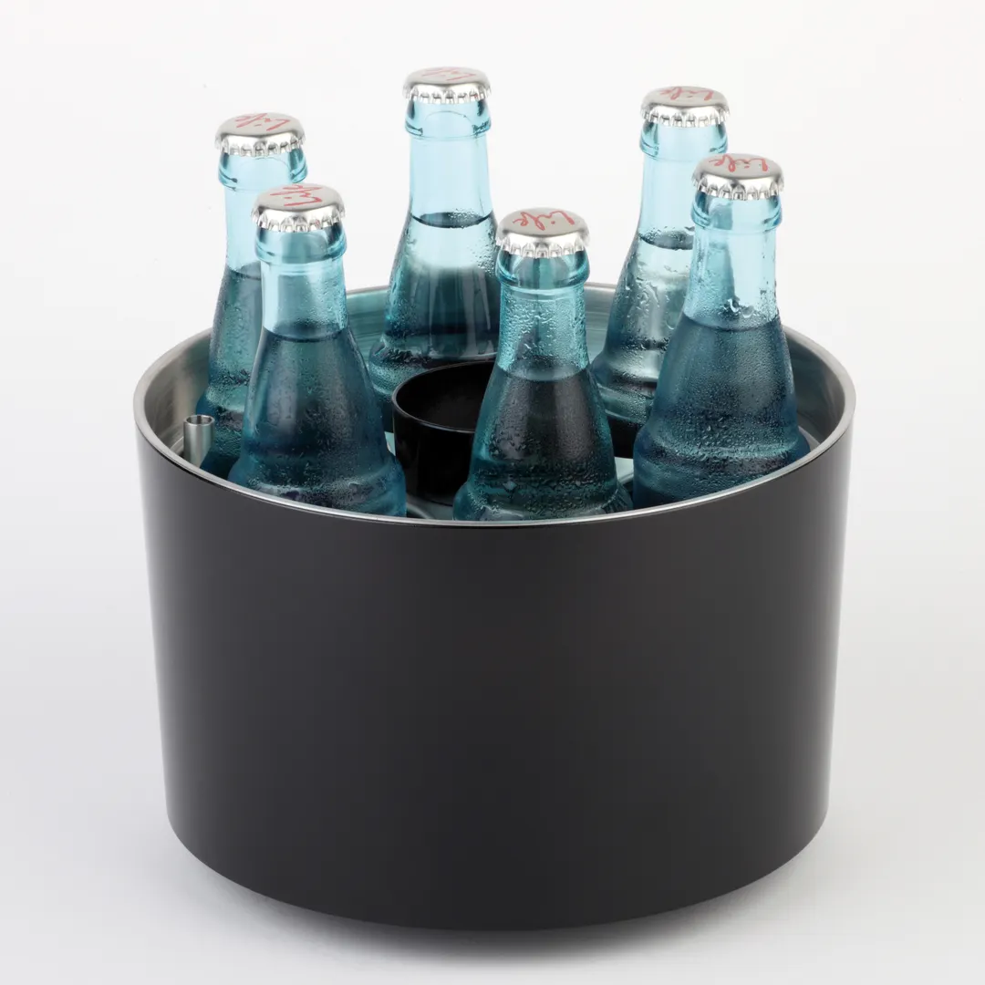 APS Germany APS 00621 Wine Bottle Cooler, 9-1/8" Dia. x 6" H, 6 Bottle Capacity, Stackable - 1/Case