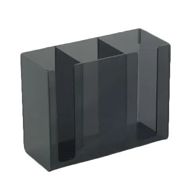 Thunder Group PLCH001-B Black Plastic Chopstick Holder, 4‑piece Caddy, 3.5”x2.5”x1.5”, 0.5L Capacity