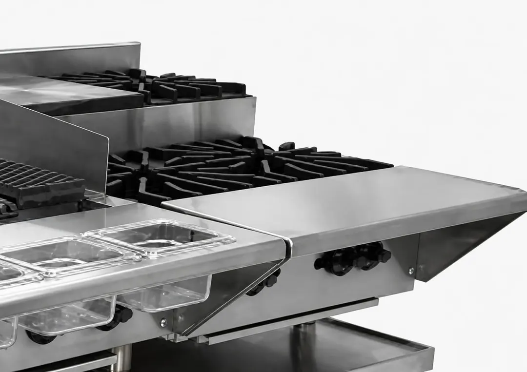 Vulcan PLTRAIL-AHP36 Plate Shelf, Plate Rail, 36" Wide, Stainless Steel, for Gas Hotplate Use