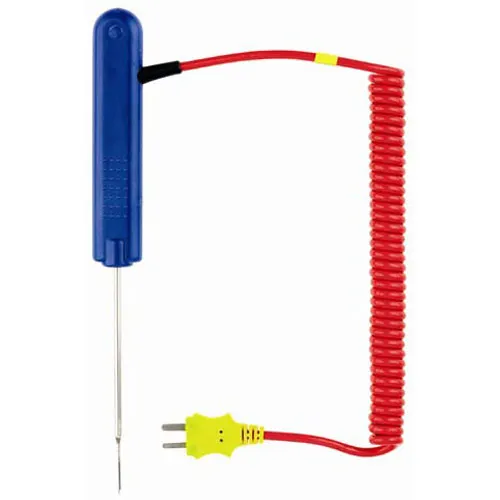 AllPoints 721241 Probe - 3" Stem, 1/16" Dia, 3' Curly Lead, Type K Thermocouple