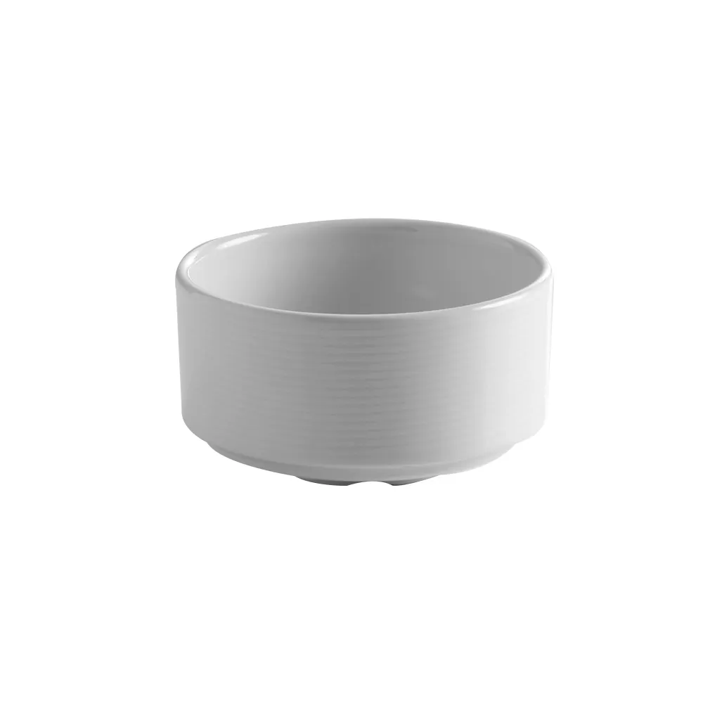 GET PA1647905124 China Soup Cup, 11oz, 4" Dia, Porcelain, Clear, Stackable, 1 Dozen