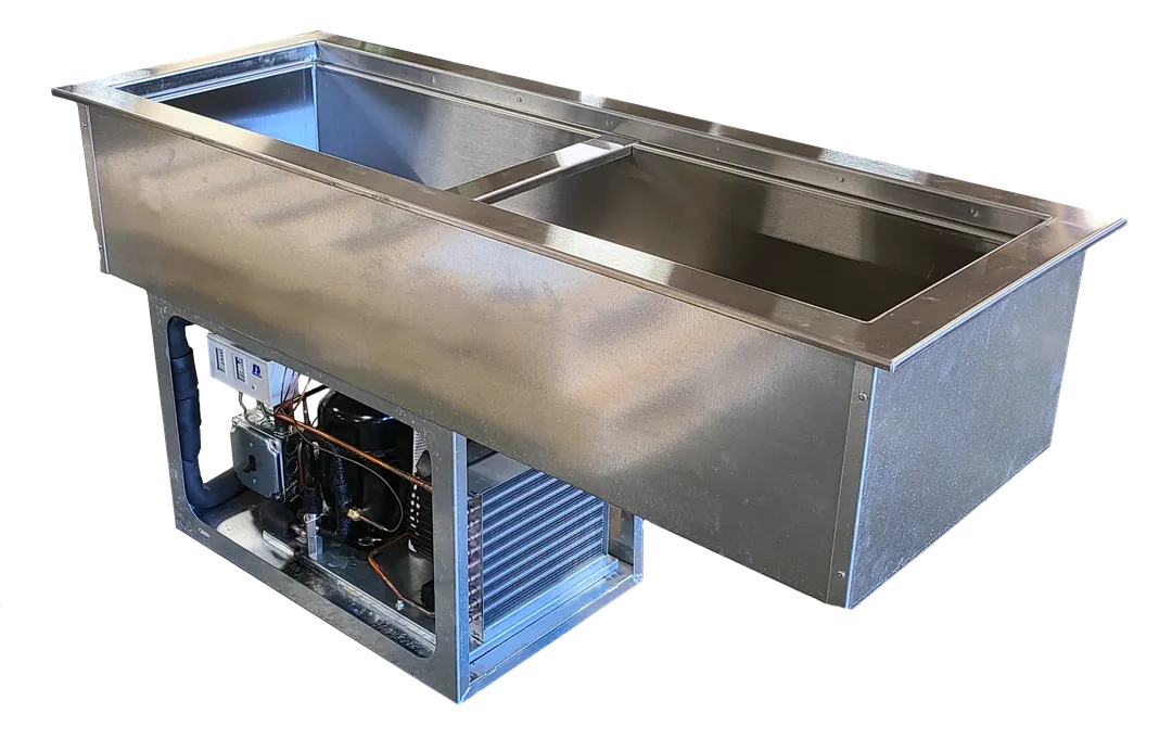BK Resources E-SL-CP1-2 Slim Line Drop-In Cold Pan, (2) Wells