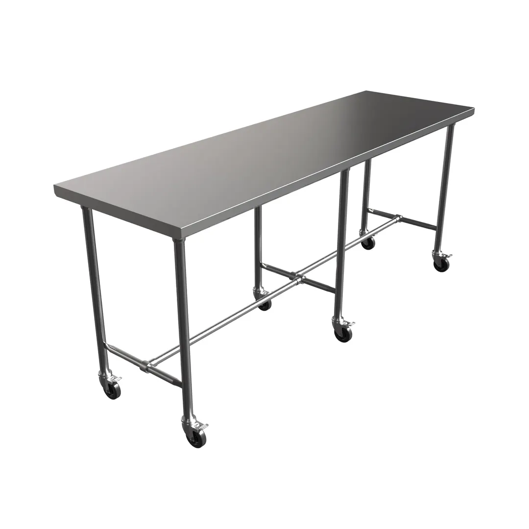 BK Resources FVT-9630 Pub Table, 96"D X 30"W X 42"H, 18 Guage Stainless Steel