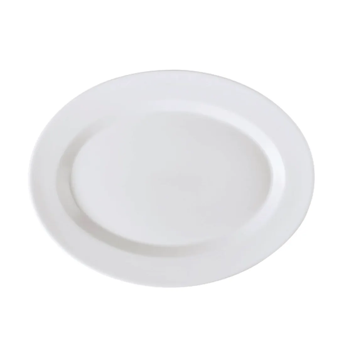 GET PA1101937712 China Platter – Oval 13"W x 10"D, Porcelain, Corona Elegance, 1 Dozen